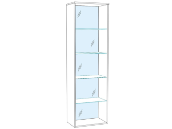 Пенал-витрина ЛШ-8 Гостиная Ливорно