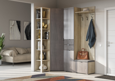 Шкаф Шаде ШК-3415, дуб серый, черный ясень