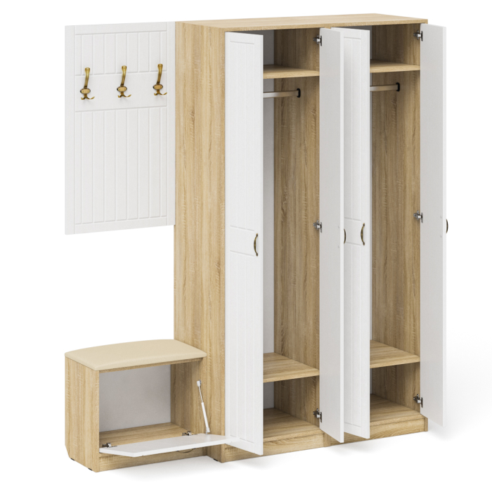 Прихожие, Модульная мебель для прихожей П-6 № 9 МДФ фрезеровка прованс