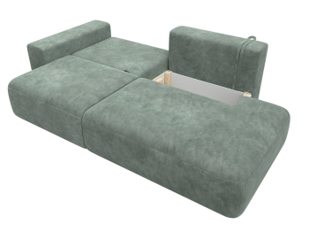 Диван прямой Лига-036 НПБ Модерн подлокотник слева, велюр BRUT