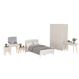 Спальня Афина в цвете кашемир серый спальное место 1200х2000 мм.