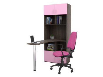 Письменный стол-стеллаж, Дуб Венге