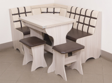 Кухонные уголки, Кухонный уголок Стиль 19Л (со столом СТ3) Ясень шимо светлый