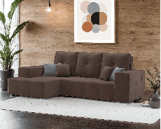 Диваны угловые в гостиную, Диван угловой Монреаль Левый угол (Велюр)