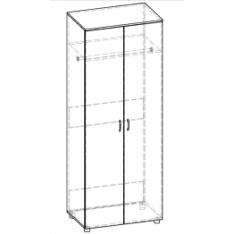 Шкаф распашной 2 двери (штанга) РИТМ