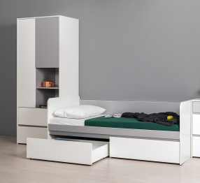 Детская кровать с ящиками и шкаф Торонто