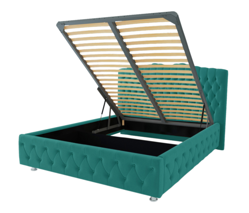 Мягкая кровать, Кровать Нягань с подъемным механизмом 2000*2000 велюр