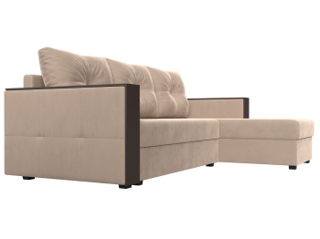 Угловой диван Валенсия Лайт правый угол, велюр