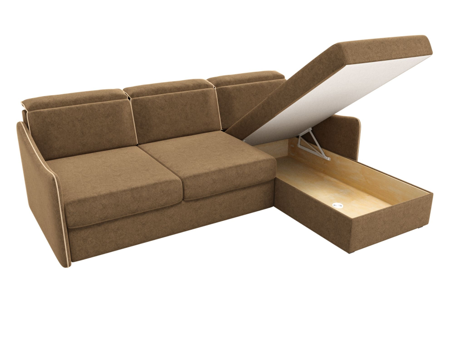 Диваны угловые в гостиную, Диван  угловой Скарлетт,вельвет,правый угол