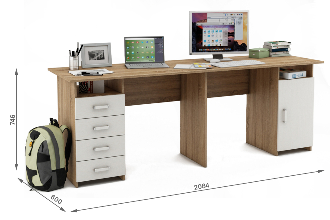 Прямые, Письменный стол Лайт-14