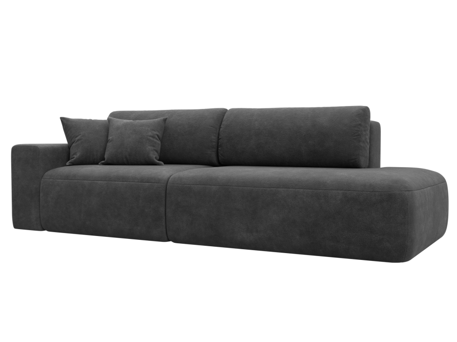 Диваны еврокнижки, Диван прямой Лига-036 НПБ Модерн подлокотник слева, велюр BRUT