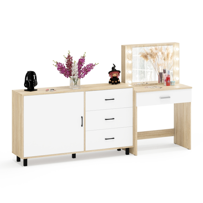 Туалетные столики, Комод ящики и дверка 122-1504 и туалетный столик с подсветкой СТ-4