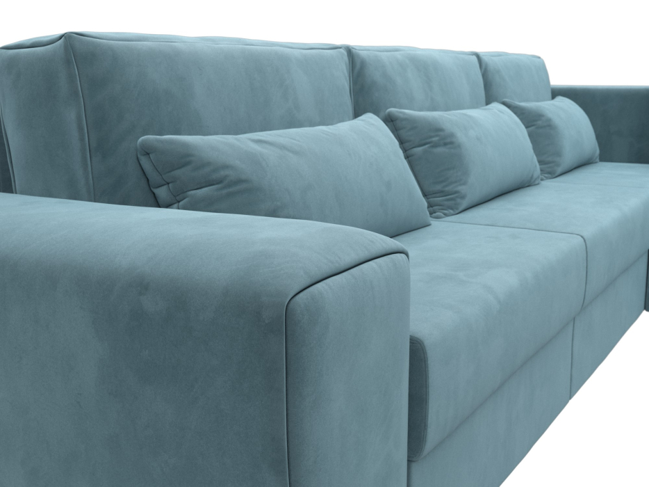 Диваны угловые в гостиную, Диван угловой Лига-008 Long правый, велюр