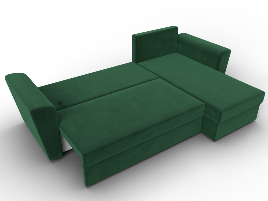 Диваны угловые в гостиную, Угловой диван Амстердам Лайт правый угол, велюр