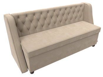 Кухонный прямой диван Лофт, велюр