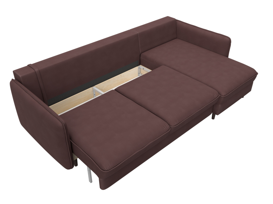 Диваны угловые в гостиную, Диван угловой Лига-064 НПБ угол универсальный, замша JOLY