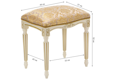 Банкетка Беттино (патина золото / бежевый)