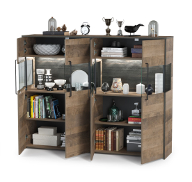 Два комода с витриной с подсветкой Трувор