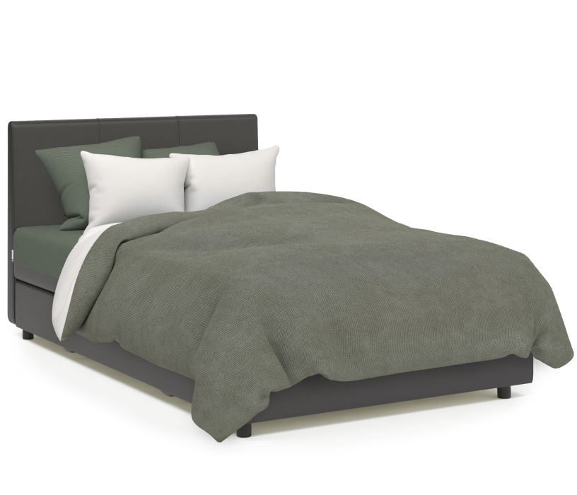 Мягкая кровать, Кровать тахта Классика 160 с подъемным механизмом, рогожка / экокожа