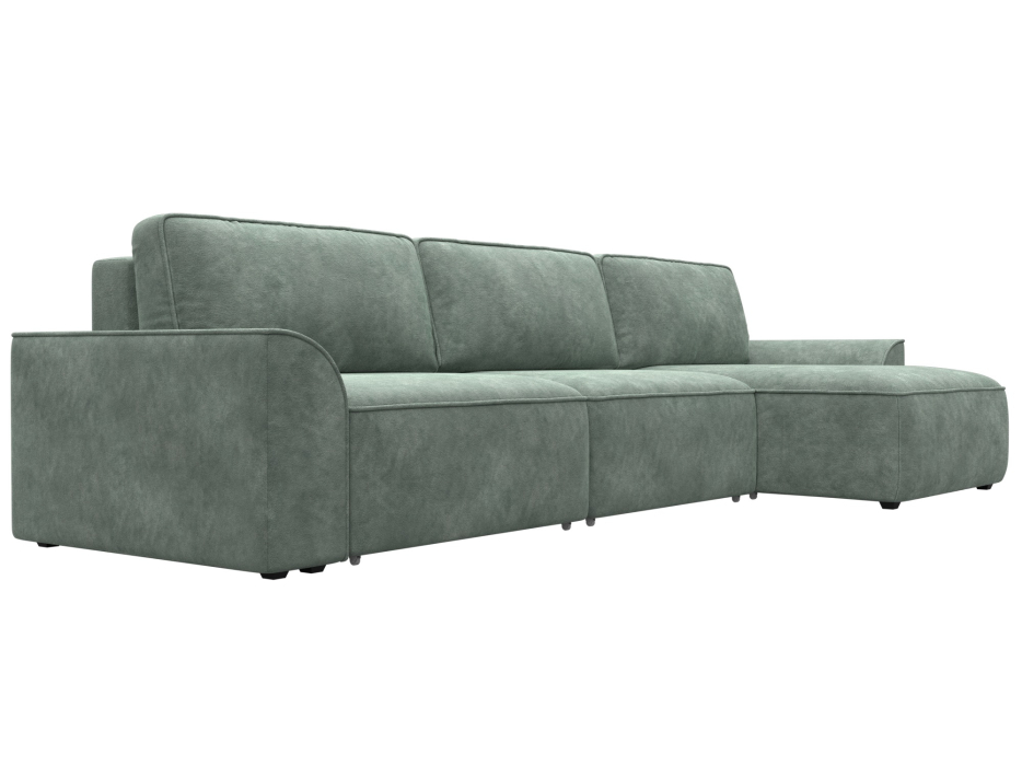 Диваны угловые в гостиную, Диван угловой Лига-048 НПБ лонг, велюр BRUT