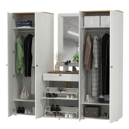 Обувница с зеркалом и два шкафа для прихожей Остин