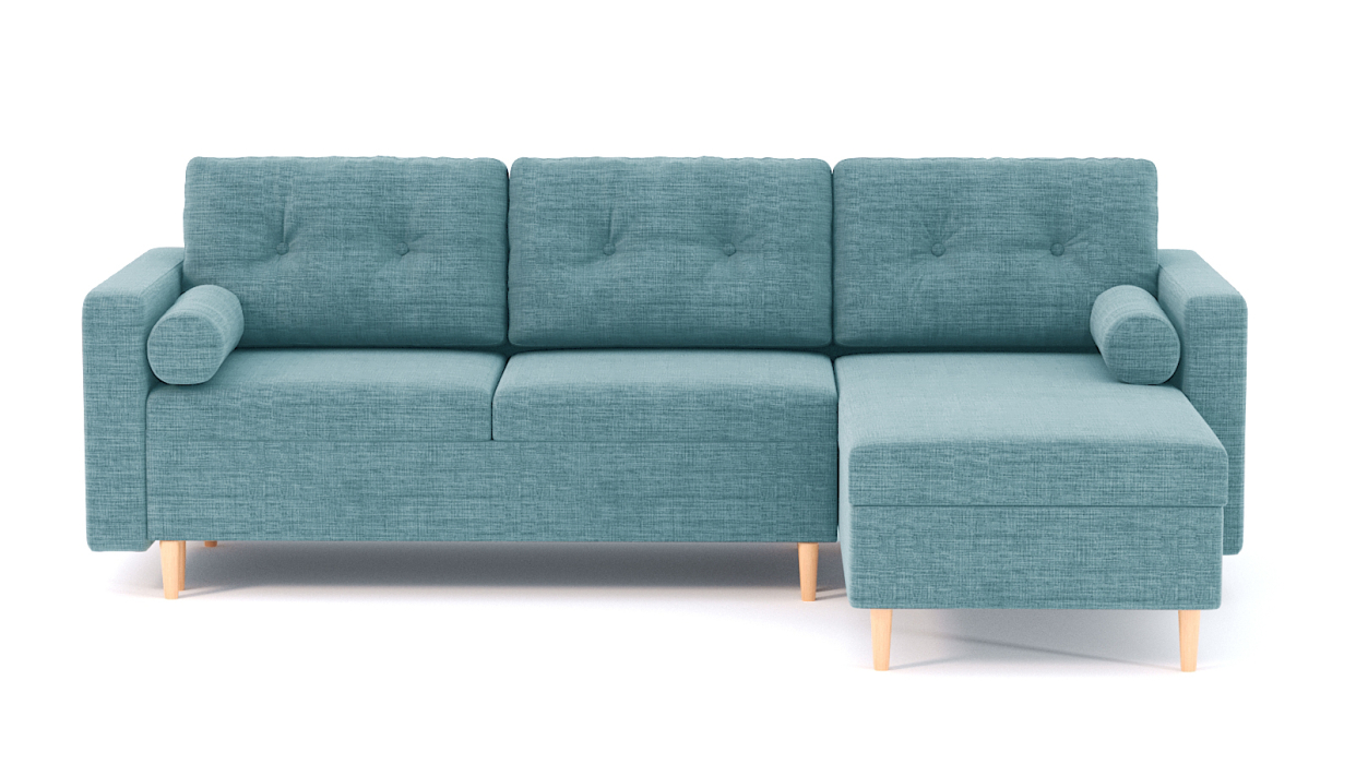 Диваны угловые в гостиную, Диван-кровать угловой еврокнижка-пантограф Белфаст, рогожка