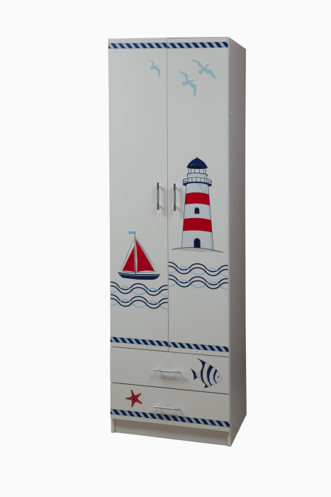 Шкафы двухстворчатые, Лего - 3 Шкаф для одежды Кораблик 