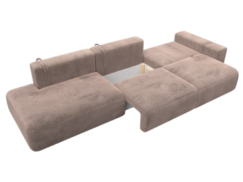 Диван прямой Лига-036 НПБ Модерн Лонг подлокотник справа, велюр TOWER