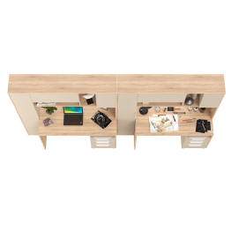 Столы рабочие для домашнего офиса для двоих детей Комфорт 12.95N