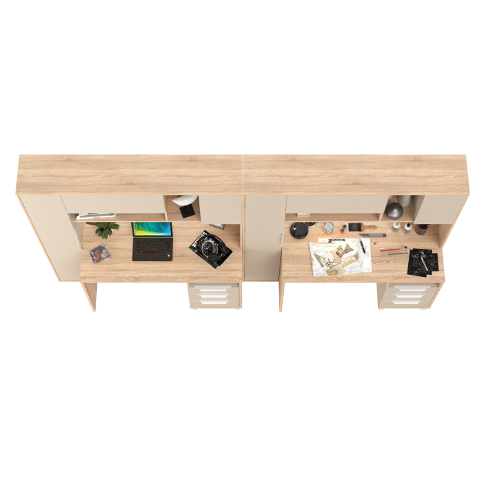 Прямые компьютерные столы, Столы рабочие для домашнего офиса для двоих детей Комфорт 12.95N