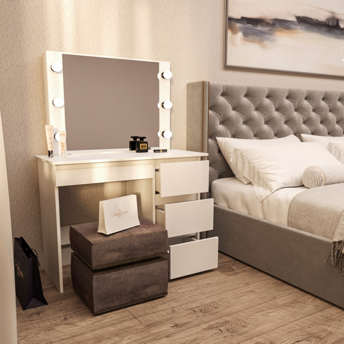 Туалетные столики, Стол косметический с подсветкой Сура