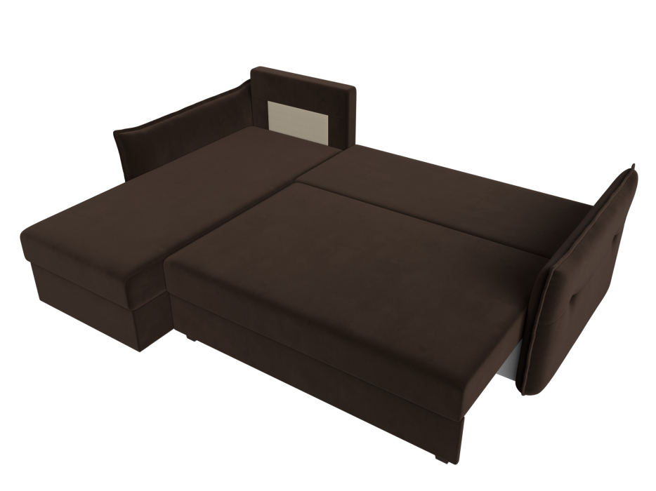 Диваны угловые в гостиную, Угловой диван Лига-004 левый угол, микровельвет