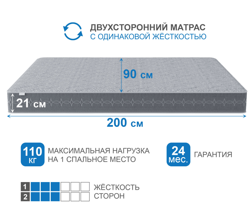 900 x 2000, Матрас Тропикана-Тритон 900х2000