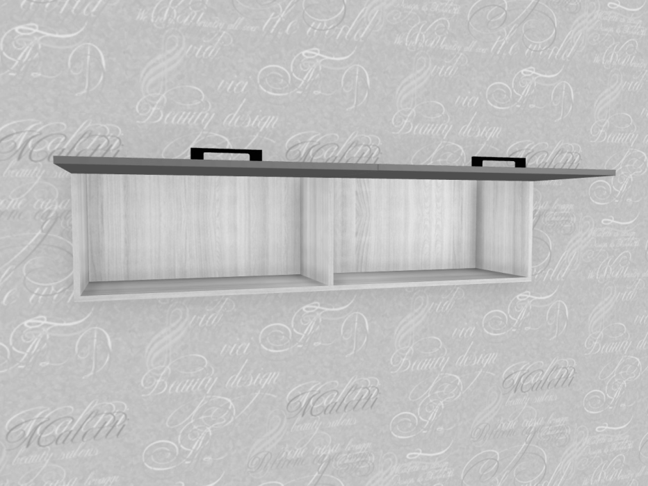 Настенные полки, Модульная система Грейс Антресоль АН-5043  Ясень Асахи