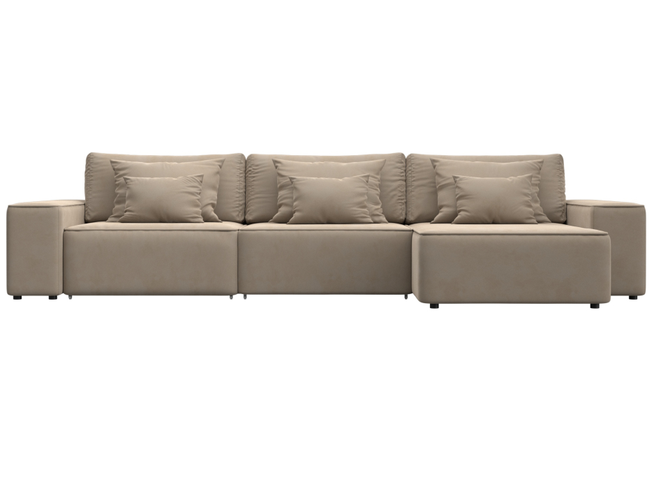 Диваны угловые в гостиную, Диван угловой Лига-074 угол универсальный, велюр SEVEN