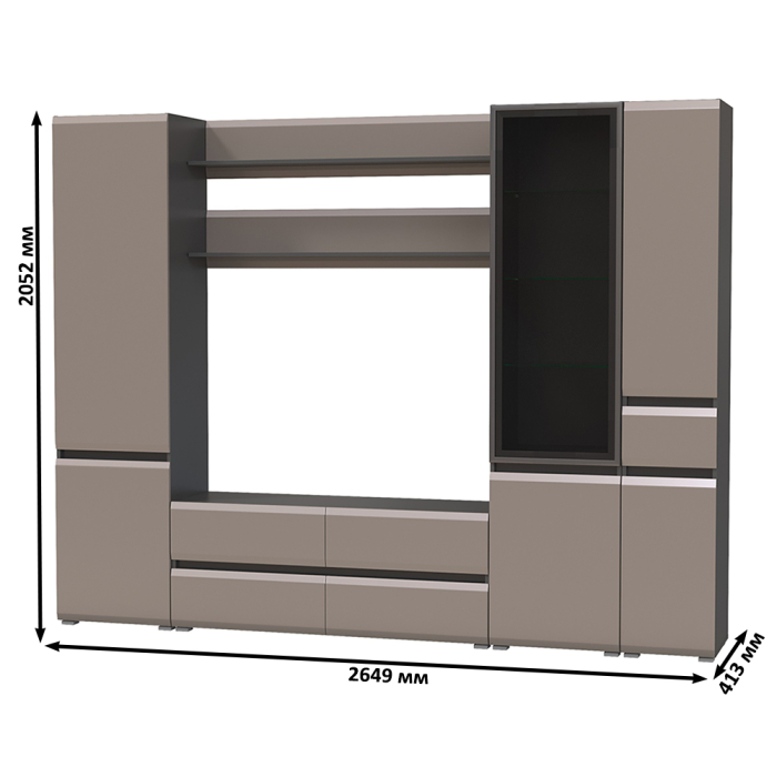 Стенки для гостиной, Сидней Комплектация № 61