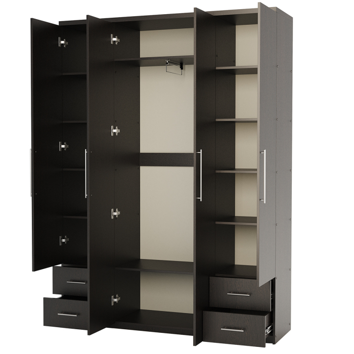 Для одежды, Шкаф четырехдверный Мелодия МКЯ2-43 200х45