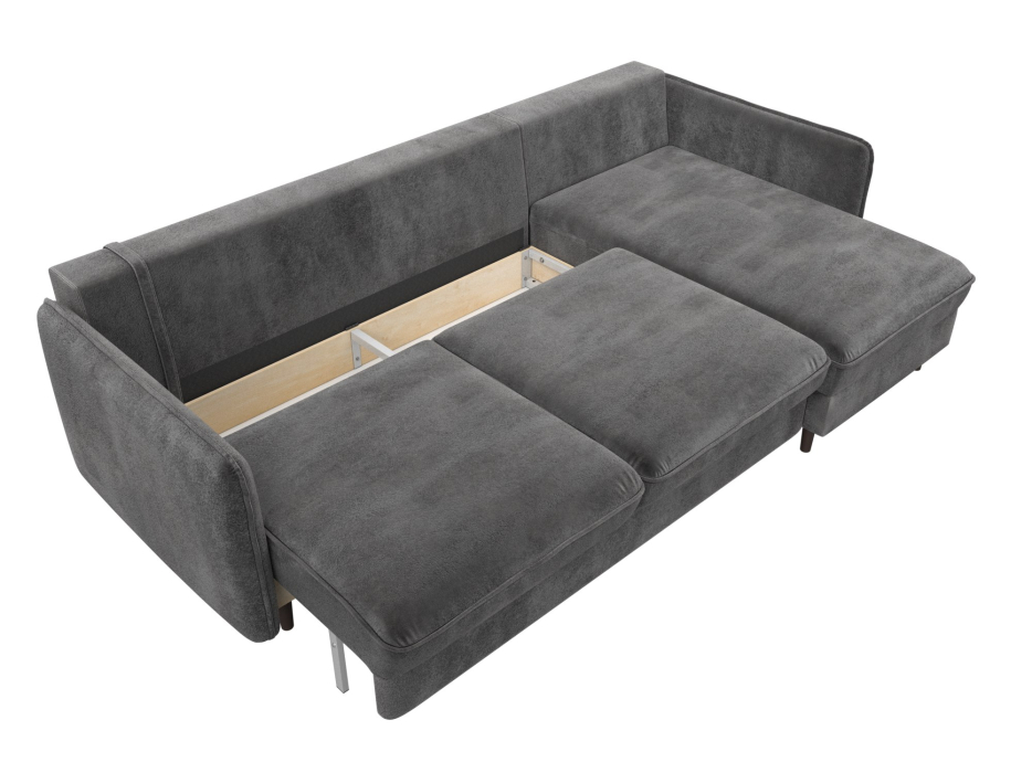 Диваны угловые в гостиную, Диван угловой Лига-064 НПБ угол универсальный, велюр TOWER