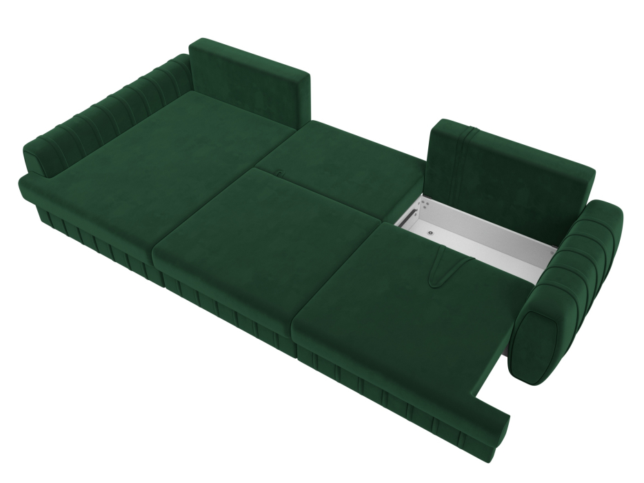 Диваны угловые в гостиную, Диван угловой Лига-057 НПБ Лонг угол левый, велюр SEVEN