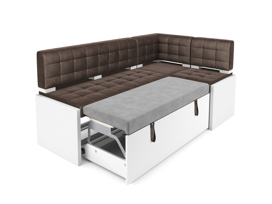 Кухонные уголки, Диван угловой кухонный Ганновер (Бархат) 176х82х104 см