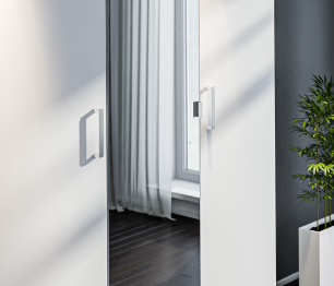 Шкаф 3-х дверный с зеркалом МАКС Белый