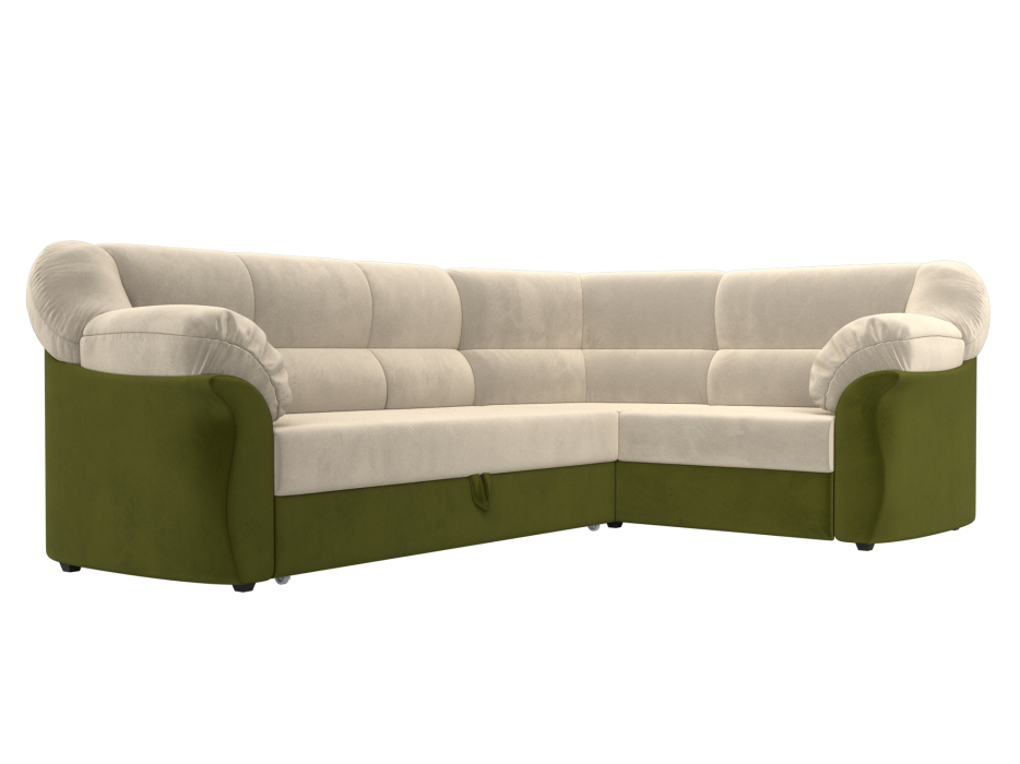 Диваны угловые в гостиную, Диван угловой Карнелла правый угол, микровельвет