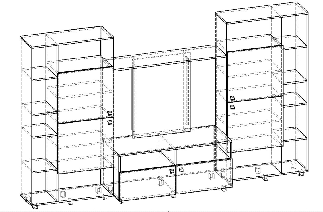 Стенки для гостиной, Стенка ЛОФТ XXL 