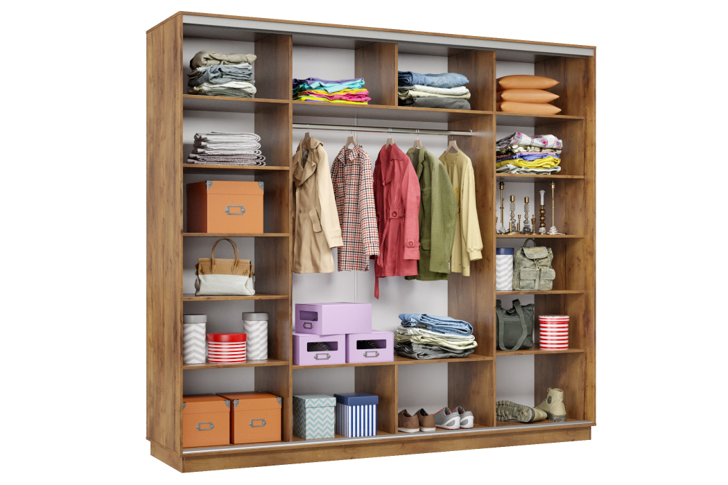 Шкафы-купе 3-х дверные, Шкаф-купе Премьер Лайт 58 (08;11;08) трехдверный