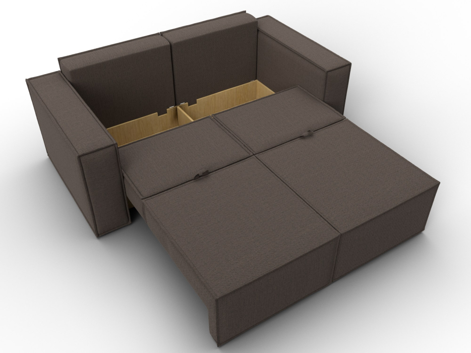 Диваны кровати со спальным местом, Диван прямой Куба мини, рогожка Амур