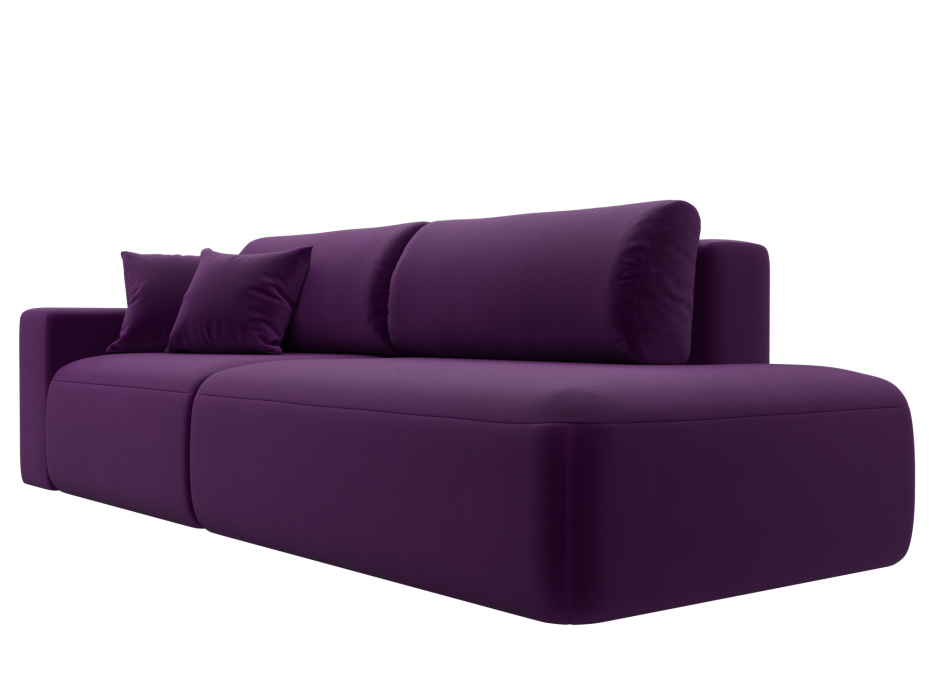 Диваны еврокнижки, Диван прямой Лига-036 Модерн подлокотник слева, микровельвет