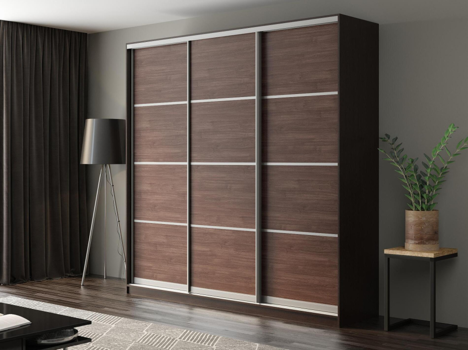 Шкафы-купе, Шкаф-купе Айсберг 250 ВЕНГЕ (шамони темный/глухой)