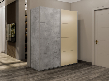 Шкаф-купе Эста 2-х дверный ДСП/Стекла фисташка/Доводчик 160х66х240