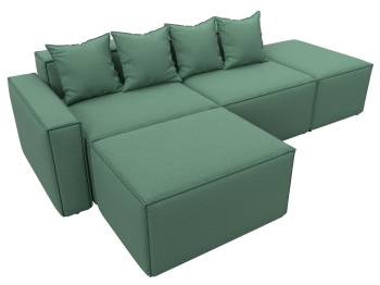 Диван угловой модульный Лига-063 угол левый, рогожка Амур