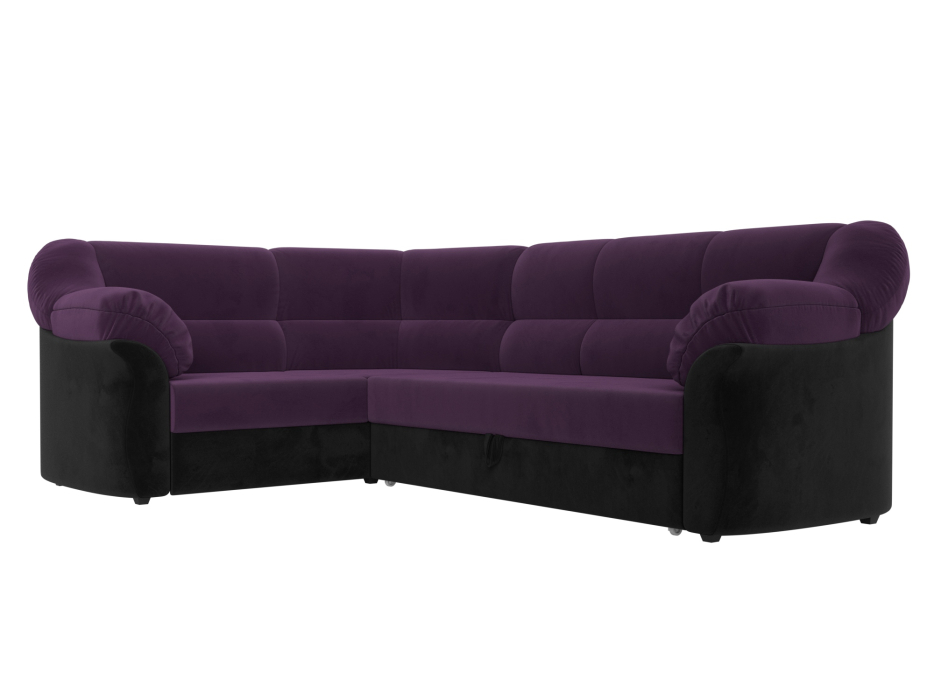 Диваны угловые в гостиную, Диван угловой Карнелла левый угол, велюр